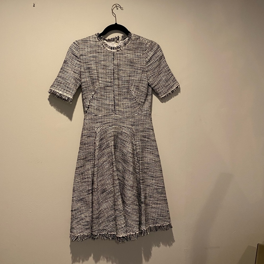Elegant black and white Rebecca Taylor dress